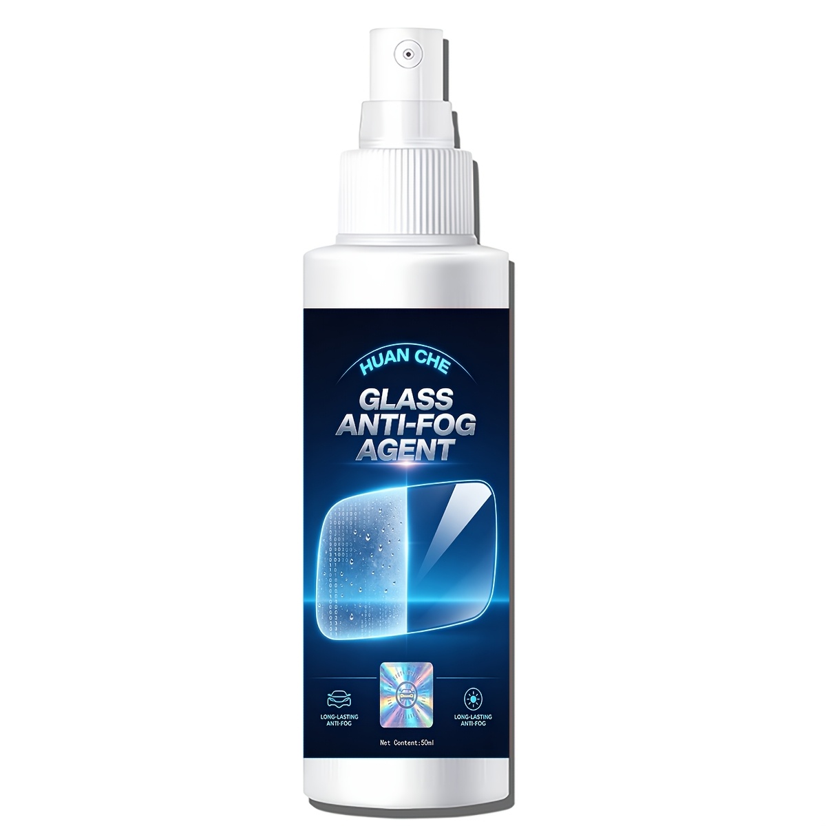 TEMU Car Window, Motorcycle Helmet, Windshield, And Interior Glass Spray 50ml, Nano Agent For , Quick-drying Liquid Spray For Mirrors, Glass