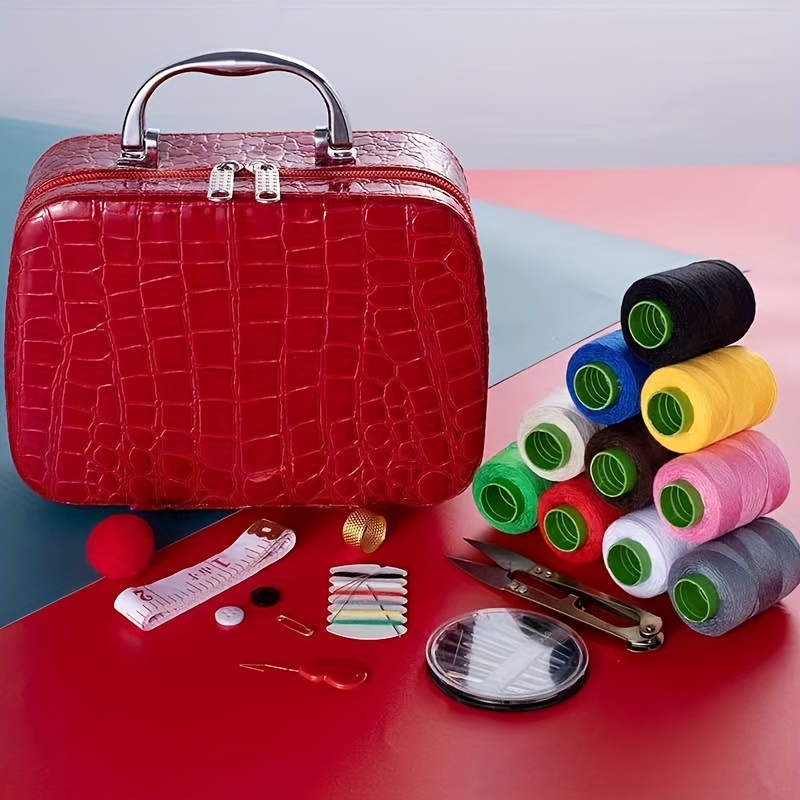 Home High-end Needle And Thread Box Set Portable Handheld Needle And Thread Tool Storage Box Hand Sewing Repair Clothing Needle And Thread Bag
