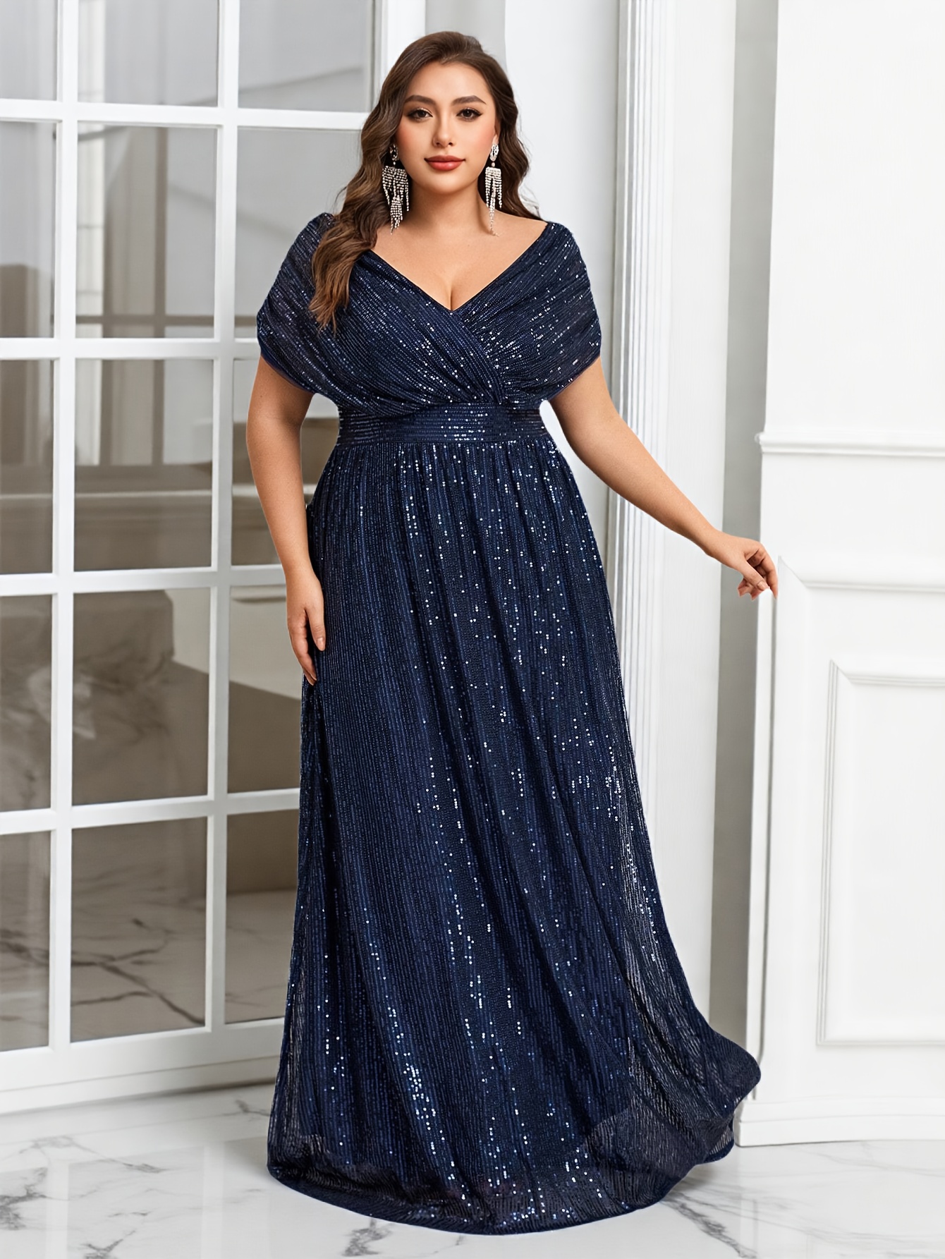 green emerald velvet dress Elegant Chiffon Half Sleeves Off-Shoulder Knee Length Short Mother of The  Bride Dresses main image 0