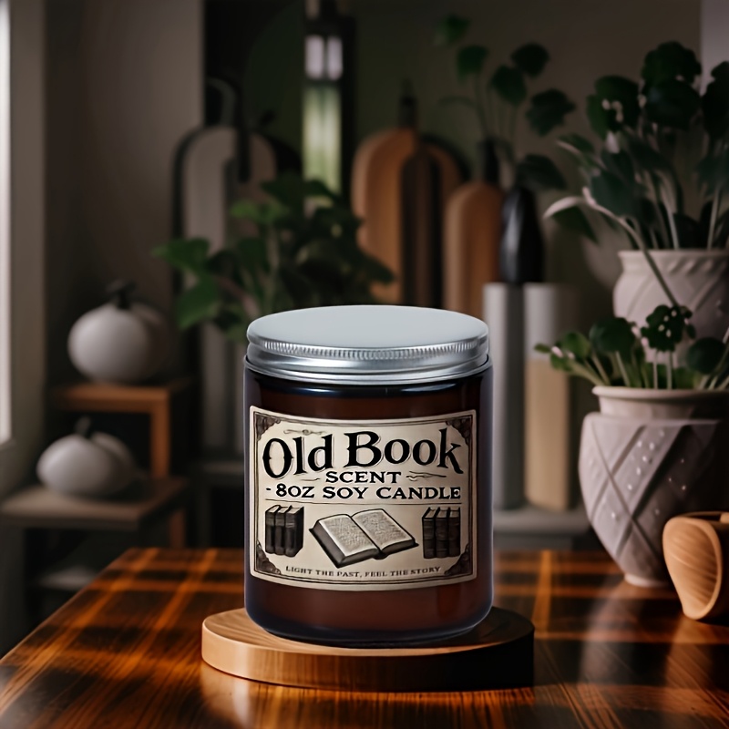 TEMU Old Book Scented Soy Candles - Aromatherapy, Candle Soy Gifts, Home Scented Candles, Valentine's Day Gifts