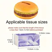 creative burger shape holder round plastic novelty hamburger dispenser ideal for home office desk accessories pack of 1 details 7