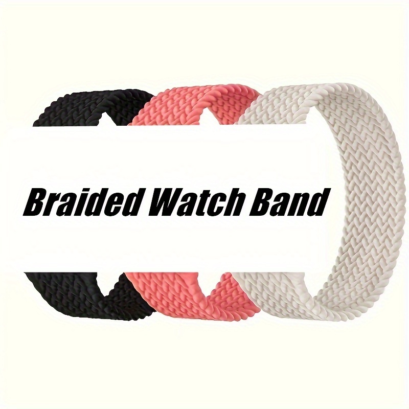 

3 Packs Braided Nylon Watch Band, 38mm/40mm/41mm/42mm/44mm/45mm/49mm, Unisex For Women Men, Sport Elastic Woven Nylon Strap, Watch Bands For Iwatch Series 8 7 6 5 4 3 2 1 Se Ultra