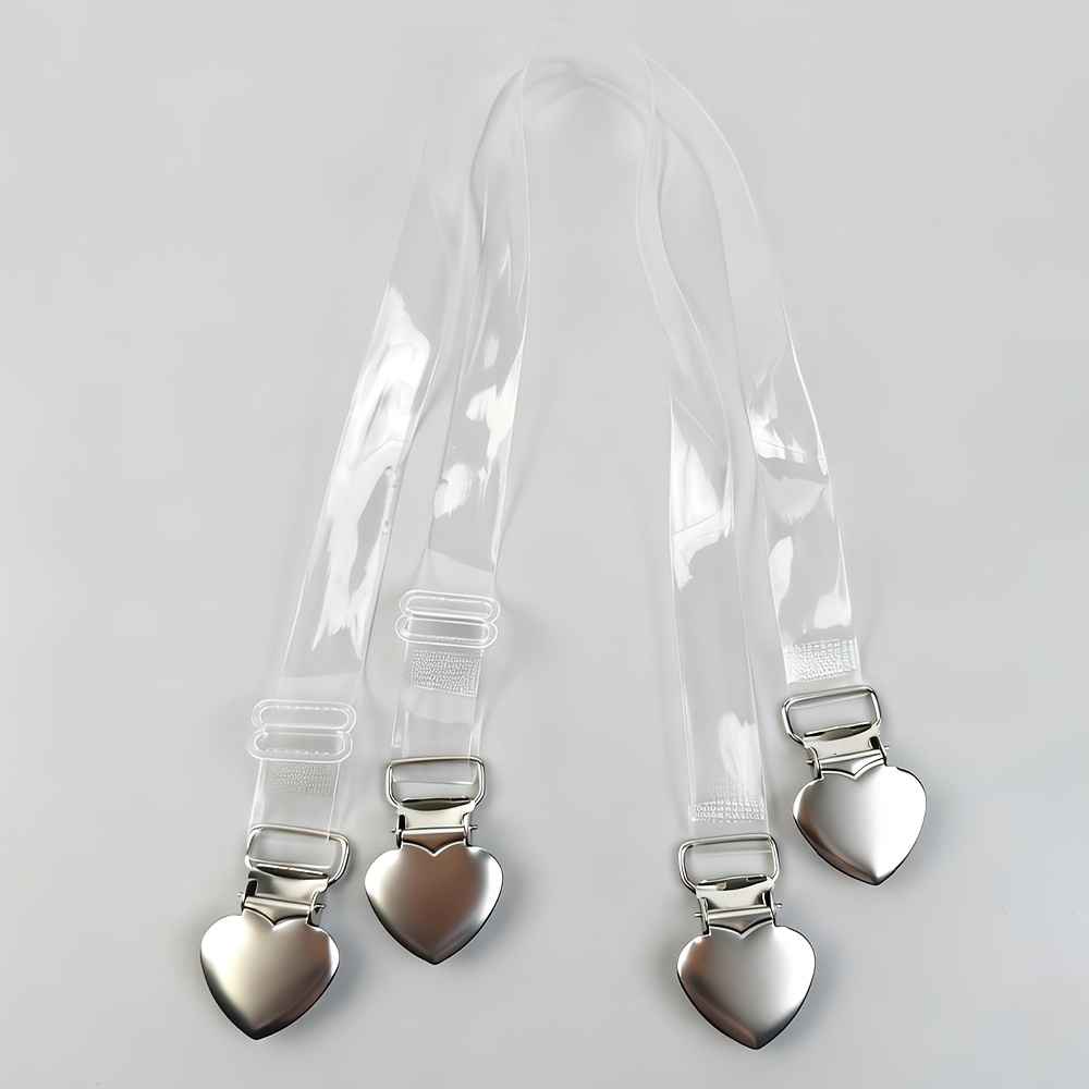 Transparent Seamless Bra Clasp Transparent Shoulder Strap Anti-slip Duckbill Clip Bra Suspender Cami Invisible Shoulder Strap