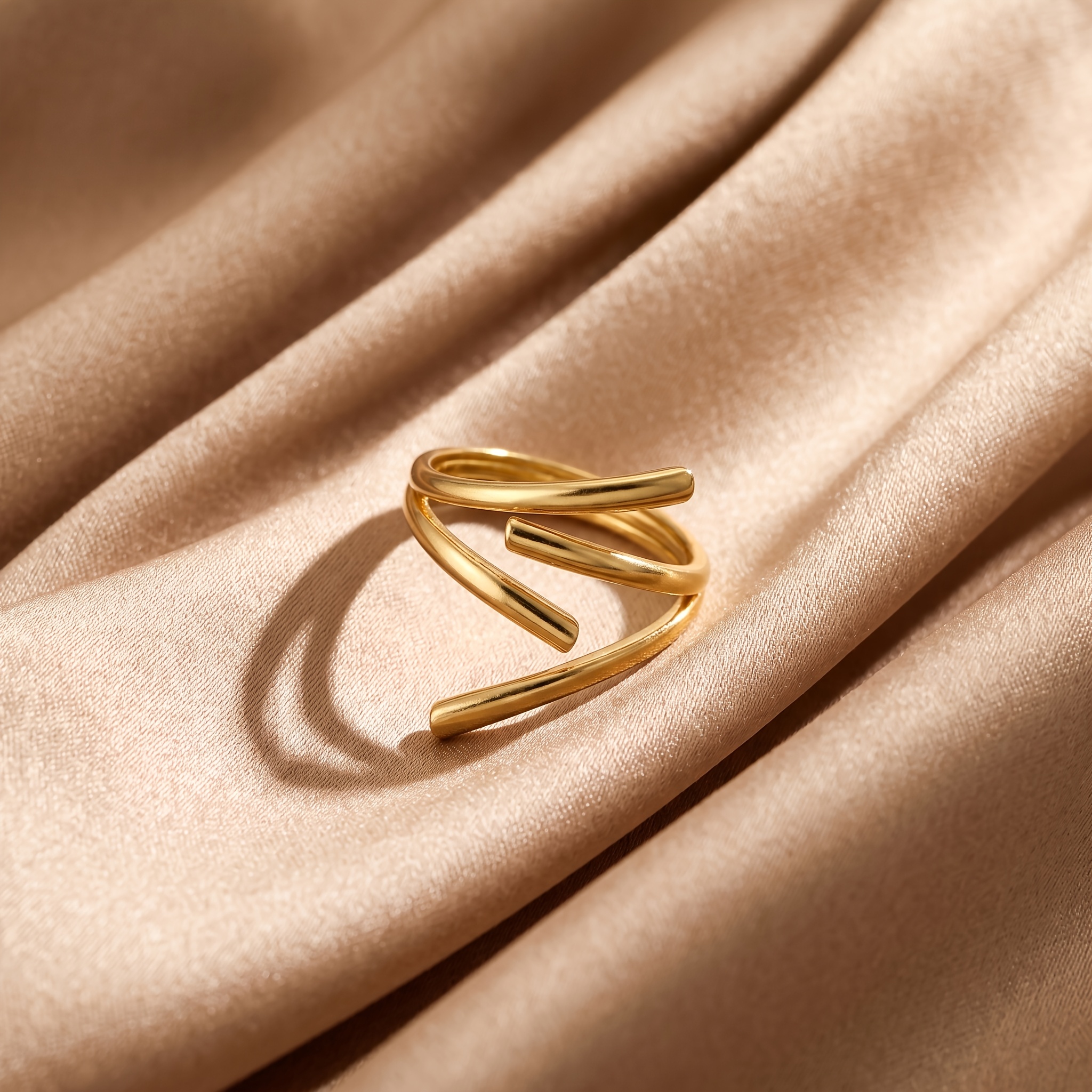 TEMU Anillo abierto de acero inoxidable con diseño de torsión entrelazada, joyería de moda unisex, uso diario minimalista texturizado, estilo de