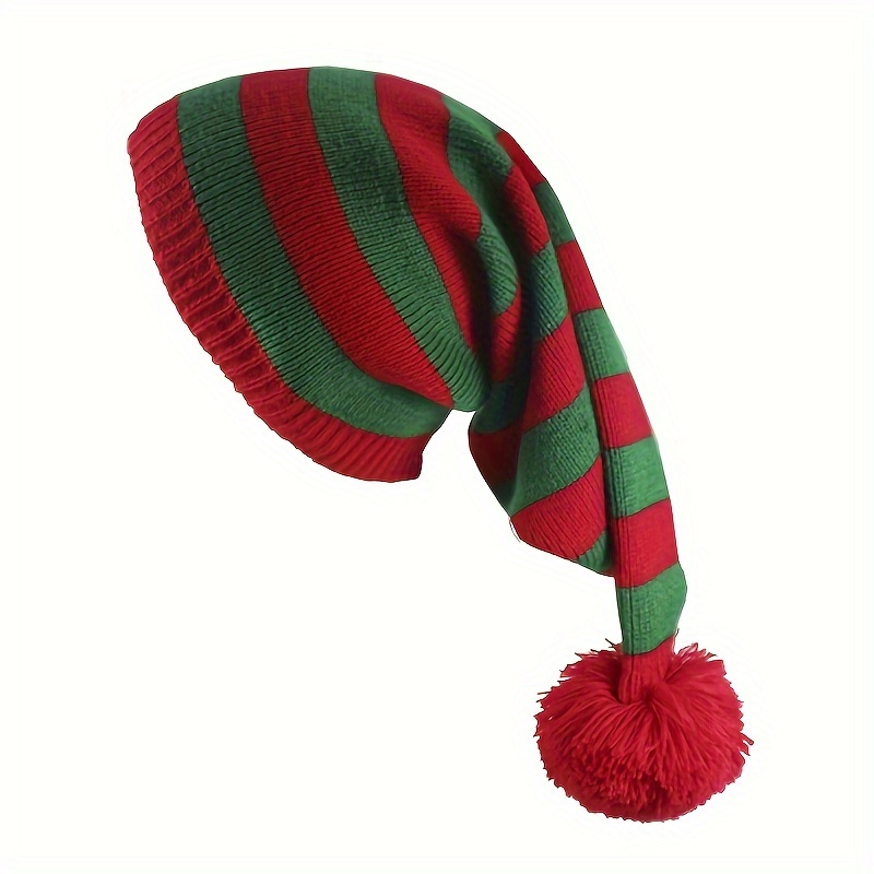 2pcs Santa Claus Knit Christmas Hats For Adults - Hand Washable Polyester, Holiday Parties & Gifts