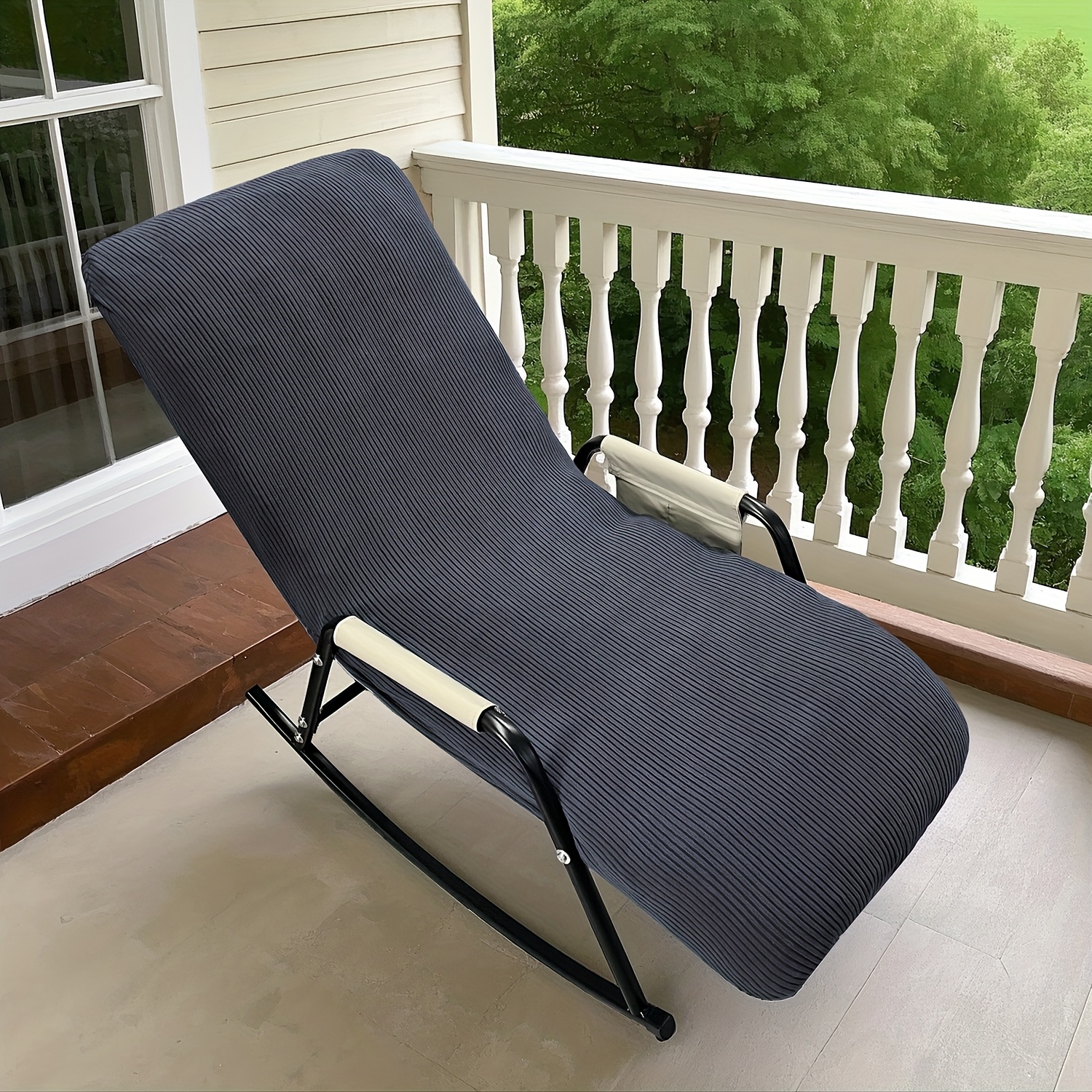 TEMU 1 pièce Housse extensible à rayures et motif floral pour fauteuil inclinable, Housse de coussin pour fauteuil inclinable, Protège-fauteuil à ,