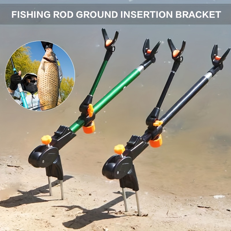 1pc Fishing Rod Holder Automatic Spring Rod Stand Outdoor - Temu