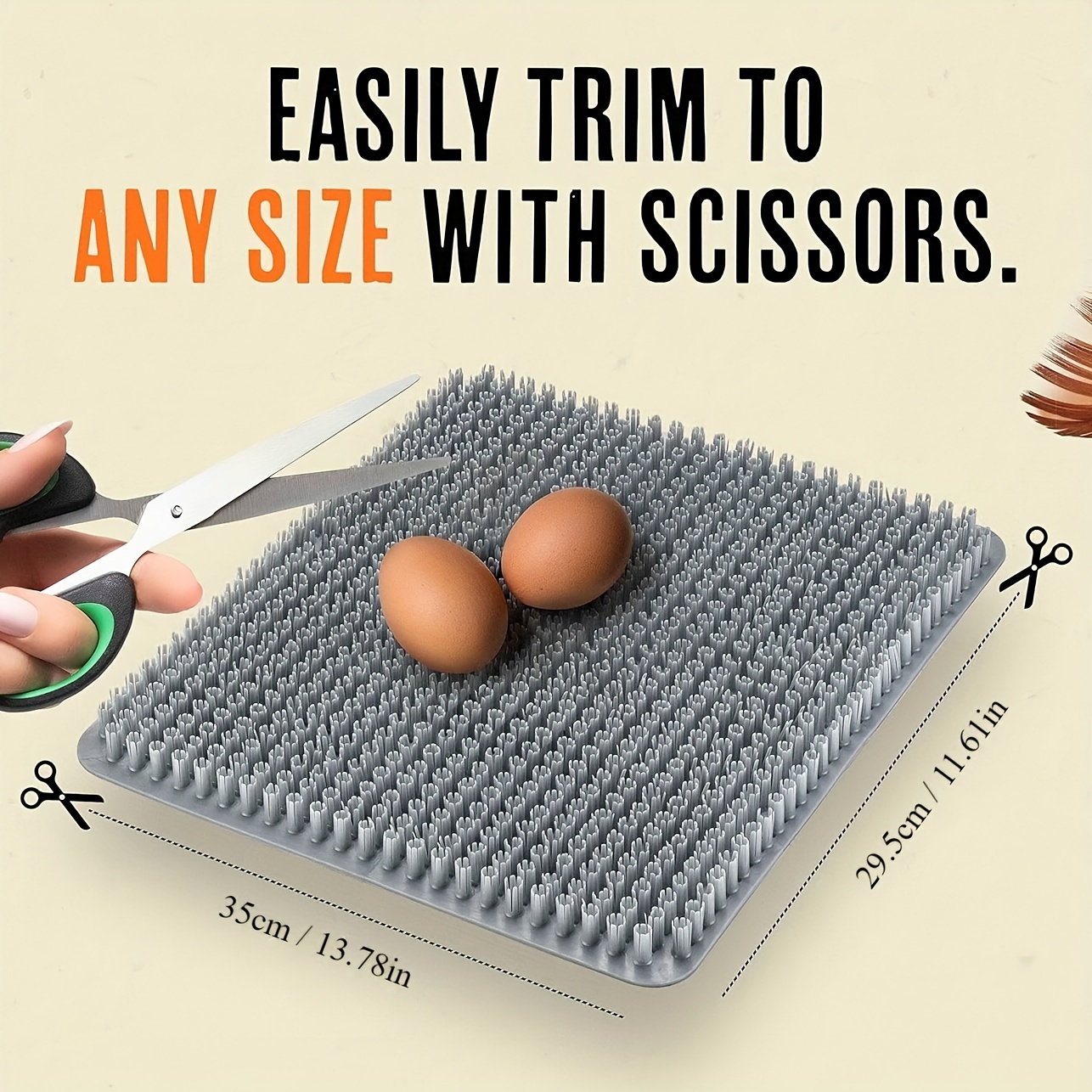 6 piece pvc chicken nesting pads egg box liners grass like plastic bedding for small pet supplies chicken coop accessories nesting boxes for chickens details 0