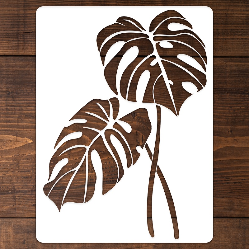 large monstera leaf pattern stencil 15 8x11 8 inch reusable - Temu Oman