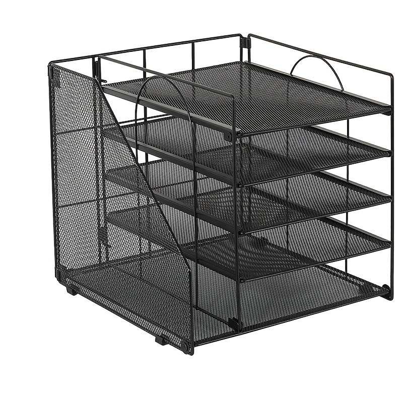 TEMU Scaffale multifunzionale per archiviazione di documenti, design estraibile, facile da riporre, archiviazione , ordinato e , salvaspazio, per ,