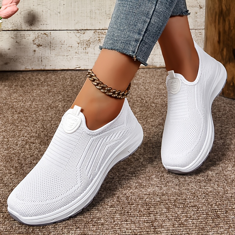 womens casual slip on sneakers non slip soft and comfortable mesh knit upper for breathable lightweight slip resistant and durable women shoes