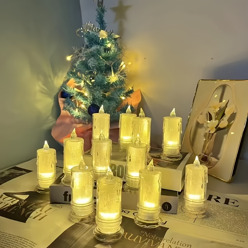 4-Pack LED Flameless Candles with Batteries, Perfect for Halloween Decorations, Christmas, Family Gatherings, Candlelit Dinners, Valentine'S Day, Weddings, and Bedroom Décor, Led Candle