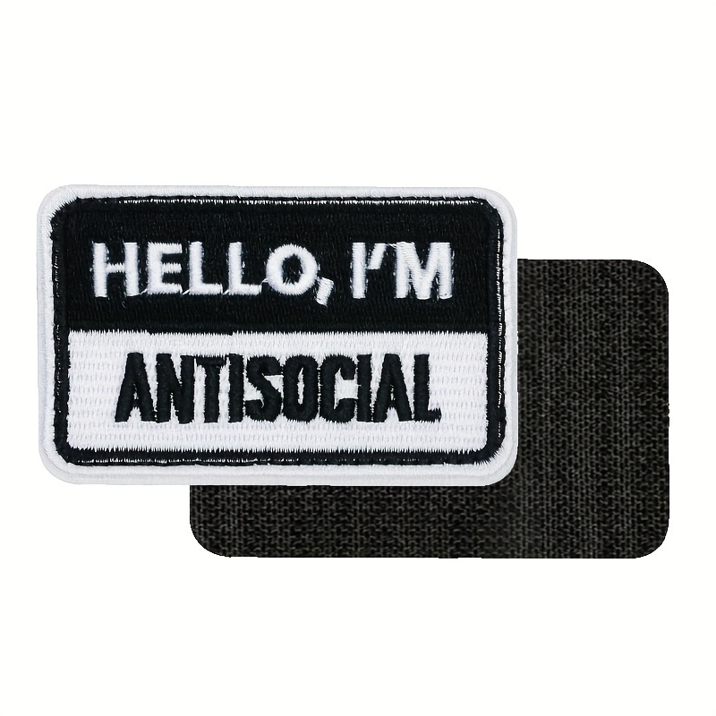 1pc Funny Patch Embroidered Applique Fastener Hook & Loop Tactical Patches For Backpacks Clothing Coats Bags Vests Jackets