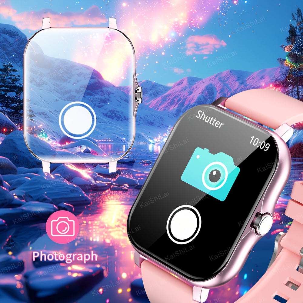2025 New Full-Touch Screen Smart Watch with Wireless Calling, Wallpapers, Multiple Sports Modes, Message Alerts, Call Answering, Remote Photo Capture, Music Playback, Fitness Tracker, Compatible with Android and iOS, Ideal Unisex Gift for Halloween