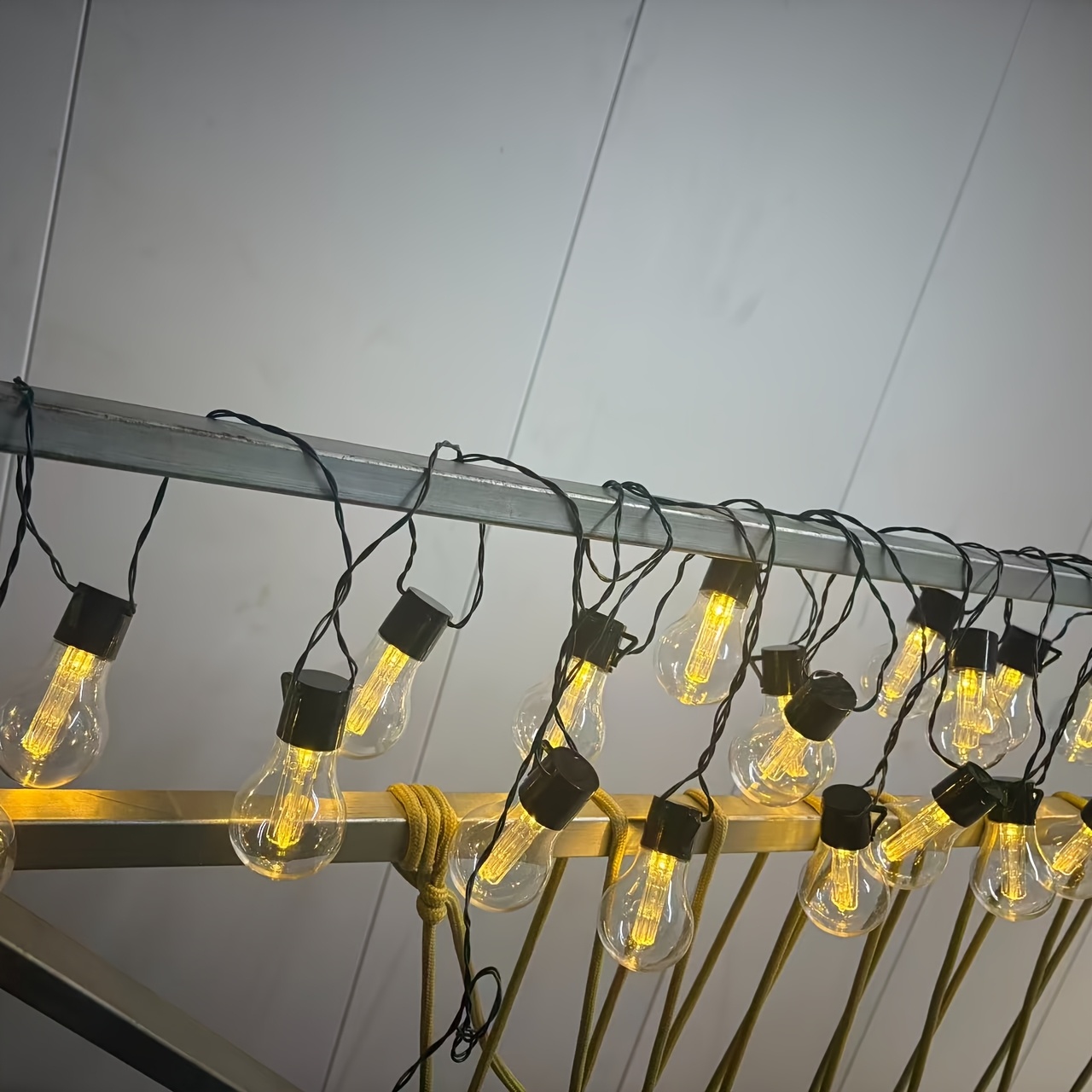 TEMU Solar Outdoor Garden String Lights Led Bulb String Hanging Solar Decorative Lights Edison Bulb Style Halloween