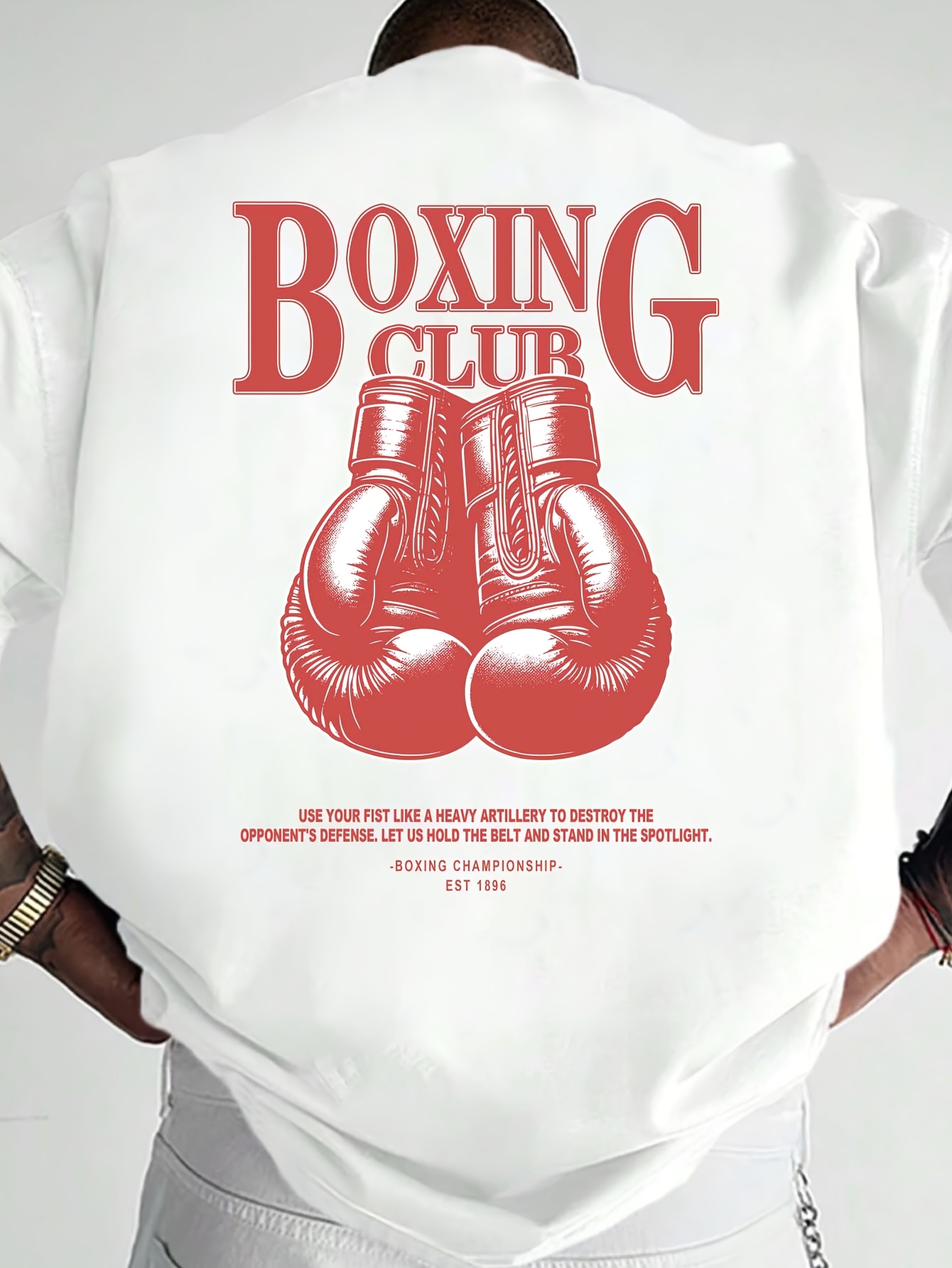 T-shirt Boxe Sport De Combat - Design Avec Gants Et Sparring - Léger Et Confortable