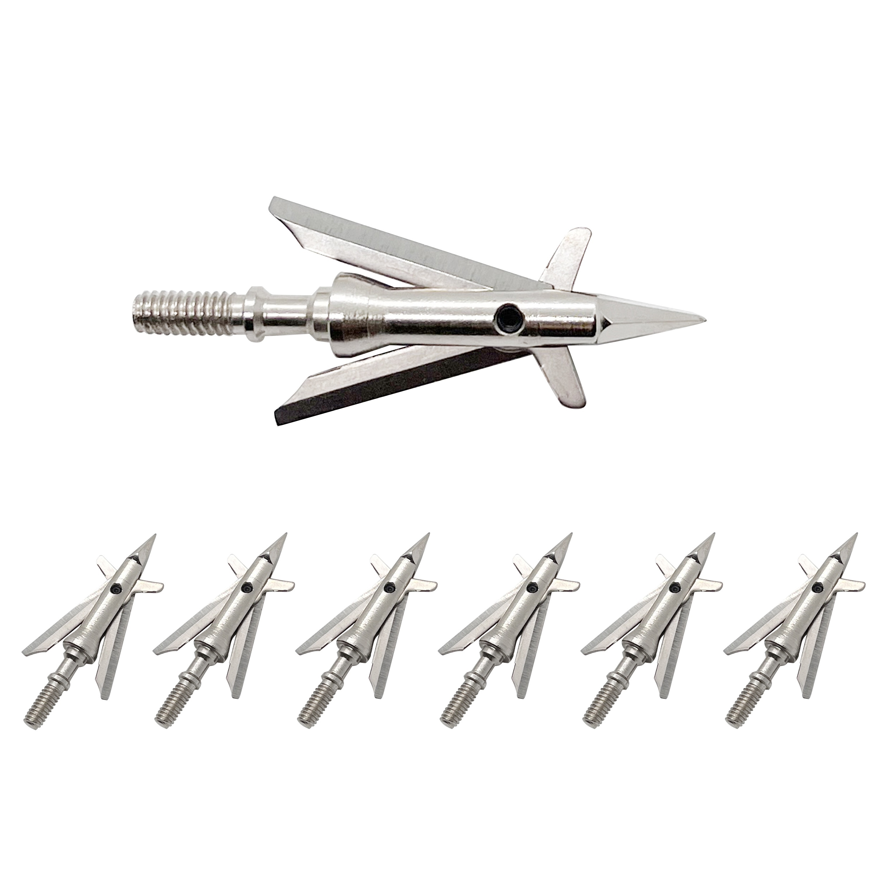 

6 Pk Hunting 100 Grain 2 Mechnical Blade Stainless Steel Arrow Tips Arrowheads For And Compound Bow