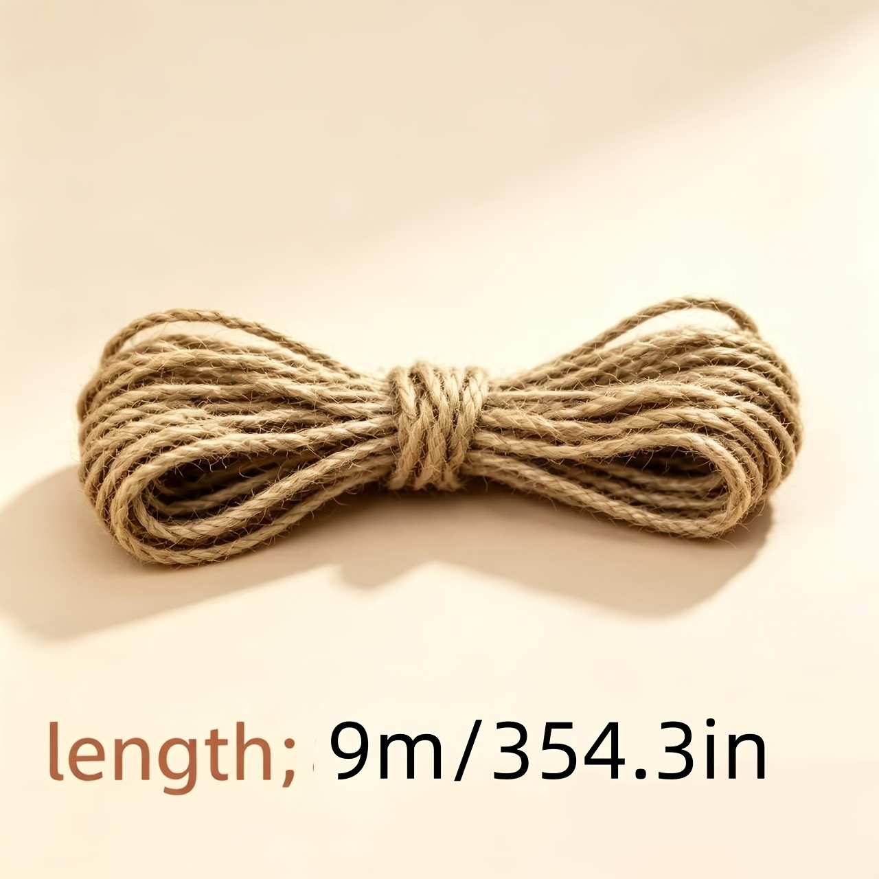 TEMU Corde de jardin en jute naturel de 4 mm d'épaisseur, solide et résistante à la , pour le jardinage, les arbres à chat, de cadeaux et les
