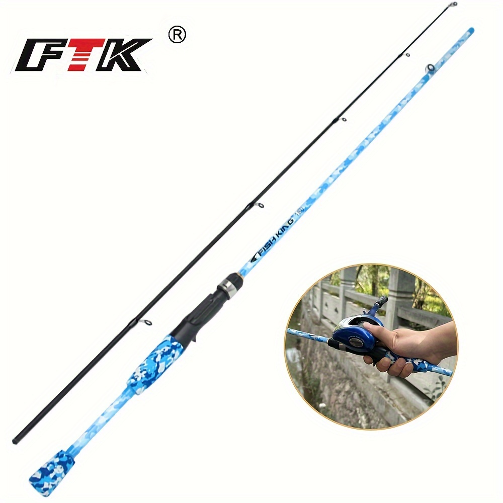 Portable 2 section Casting Fishing Rod Lightweight Durable - Temu