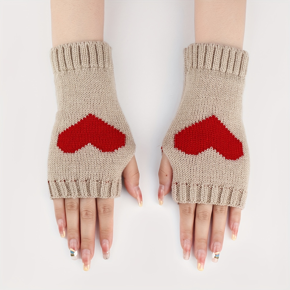 

Cozy Knit Fingerless Gloves With - Warm, , And Stylish For Autumn & Winter | 's Gift