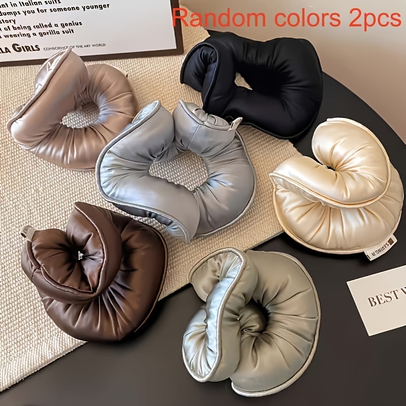 2pcs Random Colors Satin Headbands | 3d Thickened Large Hair Ties, Easy And Versatile, Suitable For Updos And Low Ponytails, A Must-have For Sleep