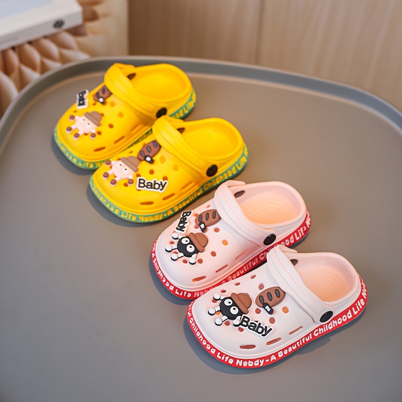 New Cute Youngsters' Fashionable Sandals Slippers EVA All-Season Boys' Breathable Lightweight Soft Sole Casual Beach Bathroom Quick-Dry Creek Shoes Stylish Water Shoes Garden Outdoor Play Anti-Slip Slippers