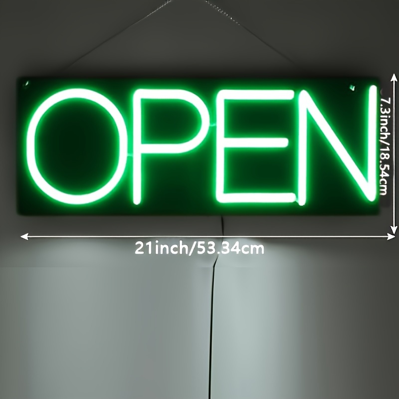 open signs business 12v 2a led neon open sign - Temu