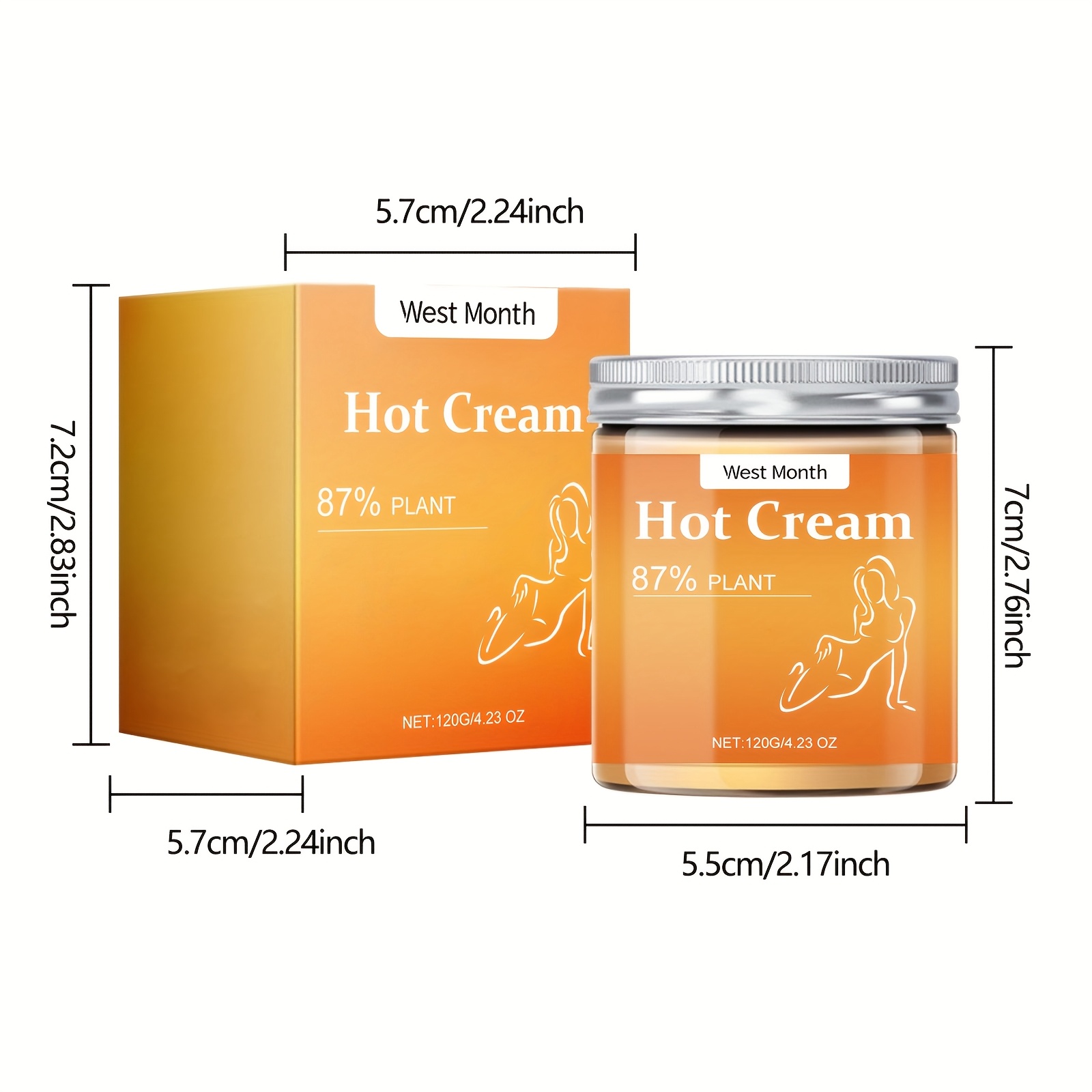 of hot cream designed for   men and women this lotion enhances exercise by promoting sweat it provides long lasting moisture and   the skin on   thighs and the abdomen making it suitable for   skin type Product details 4