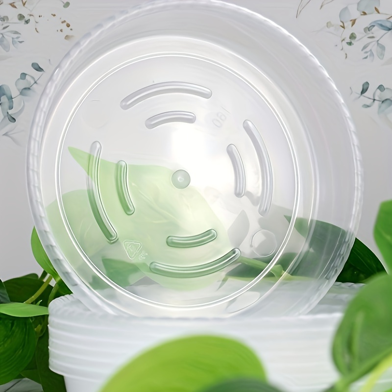 

5pcs Durable Plastic Plant Saucer Trays For Indoor & Outdoor Use - Thicker, Sturdier Clear Round Drip Trays For Garden Accessories