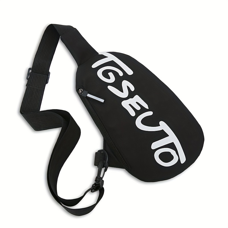 Image of Men's Trendy Nylon Crossbody Bag - Casual Sports Sling With Zip Closure For Daily
