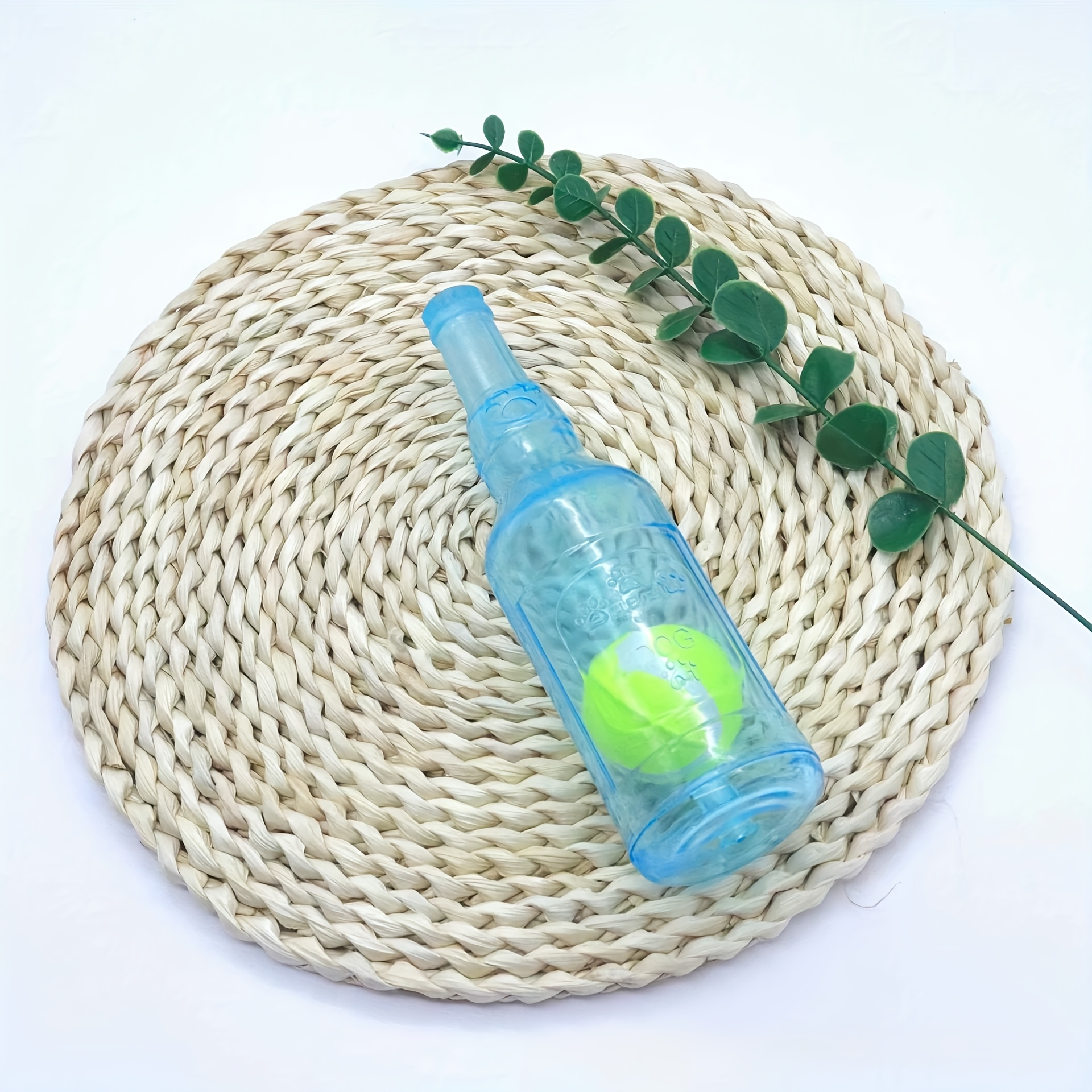 TEMU 1pc Squeaky Tennis Ball-shaped Dog Chew Toy, Interactive Toy With Music, Blue- Design, Suitable For Small To Medium-sized Dogs, Pet | Musical Dog Toys, Interactive Dog Toys