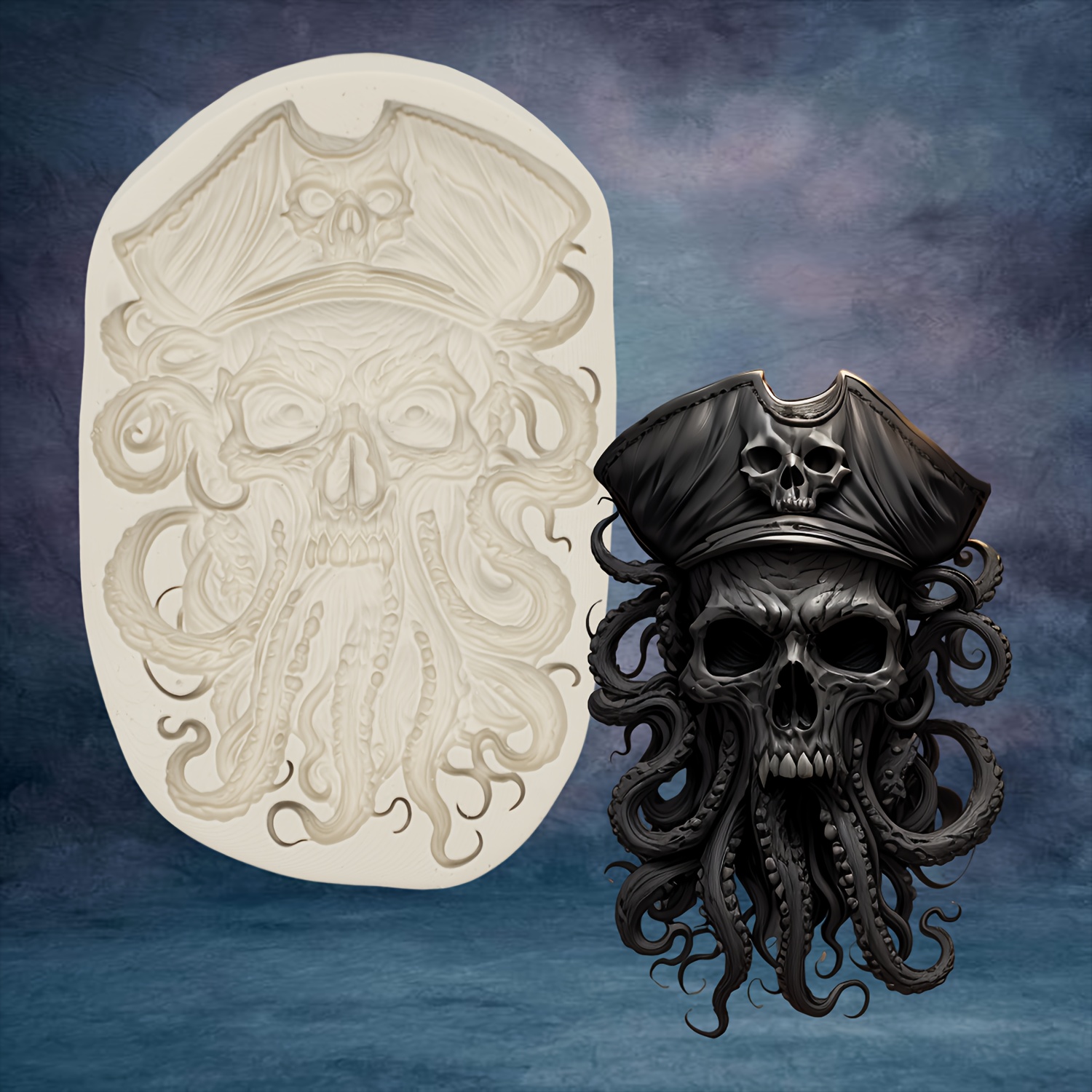 

Halloween Pirate Octopus Silicone Mold, Diy Plaster Casting Tool, Fondant Mold For Cake Baking, Chocolate Decorating Mold, Kitchen Baking Accessory