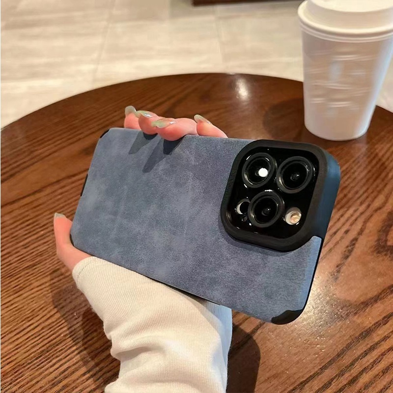 Designed for iPhone X, 11, 12, 13, 14, 15, 16 Pro Max Plus, this minimalist matte Faux Leather case offers shockproof protection with high-end style, ideal for daily use and perfect as a romantic gift.