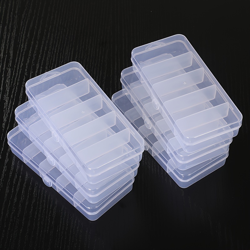 4pcs Clear Plastic Organizer Storage Box Containers For Small Items And  Other Craft Projects Sorting Package Practical Convenient Supplies