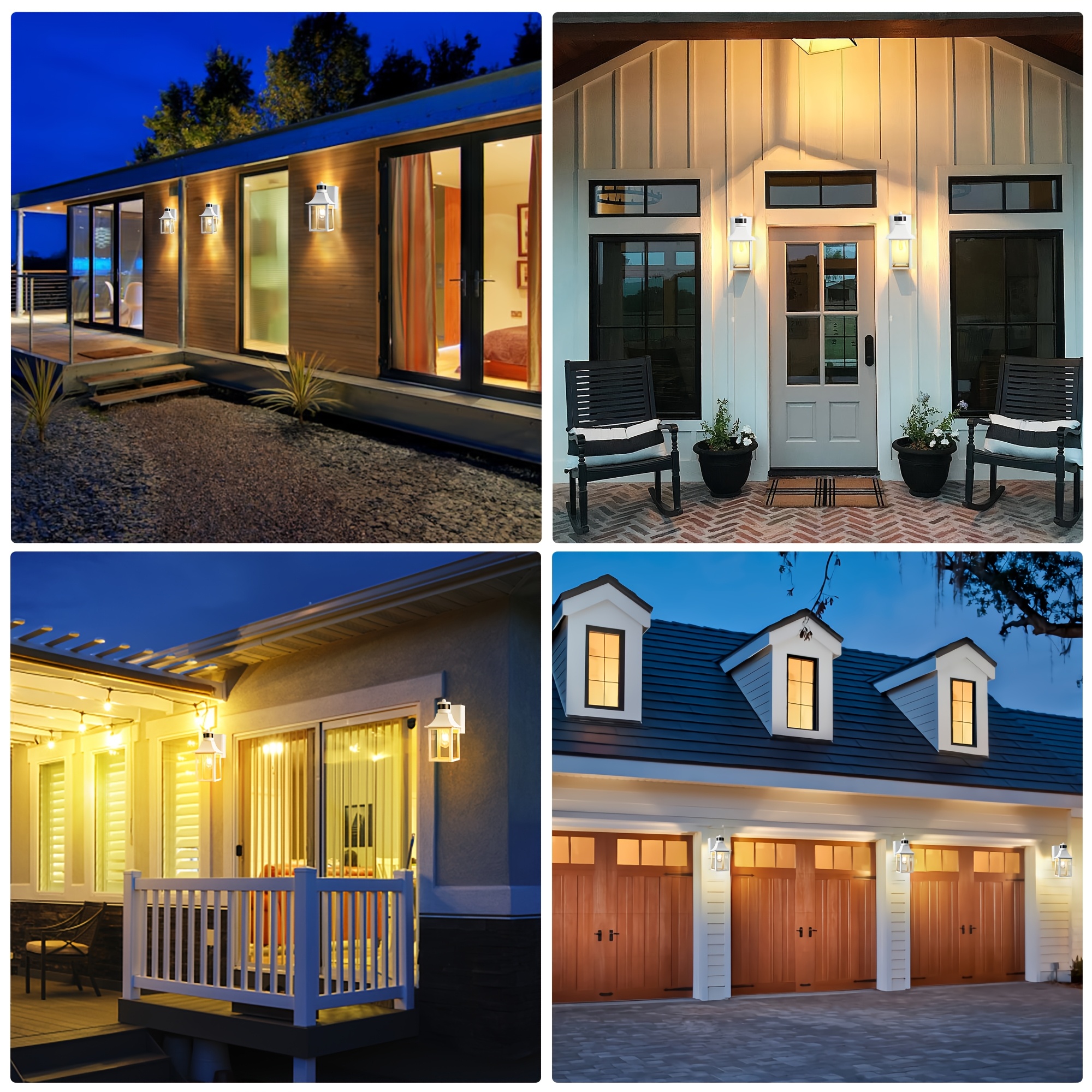 Dusk To Dawn Porch Light With GFCI Outlet – Weatherproof Outdoor Wall Sconce, 1850W Dual Sockets + 2 Free LED Bulbs