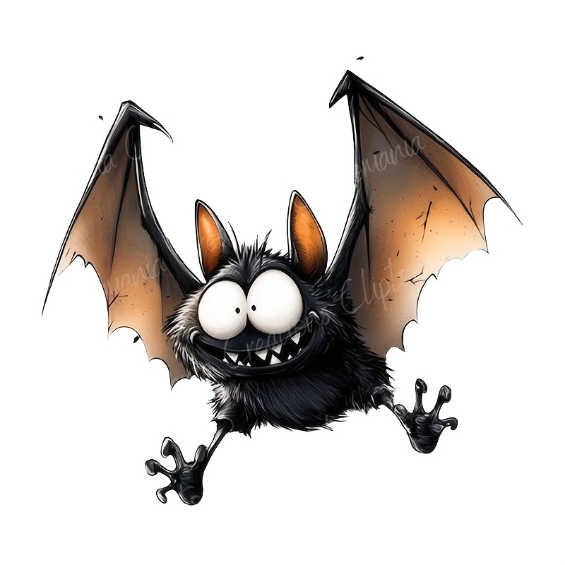6-inch Cute Bat Premium Waterproof Vinyl Stickers, Suitable For Cars, Laptops, Bottles, Trucks, Mobile Phones, Motorcycles, Windows, Walls, Cup Stickers