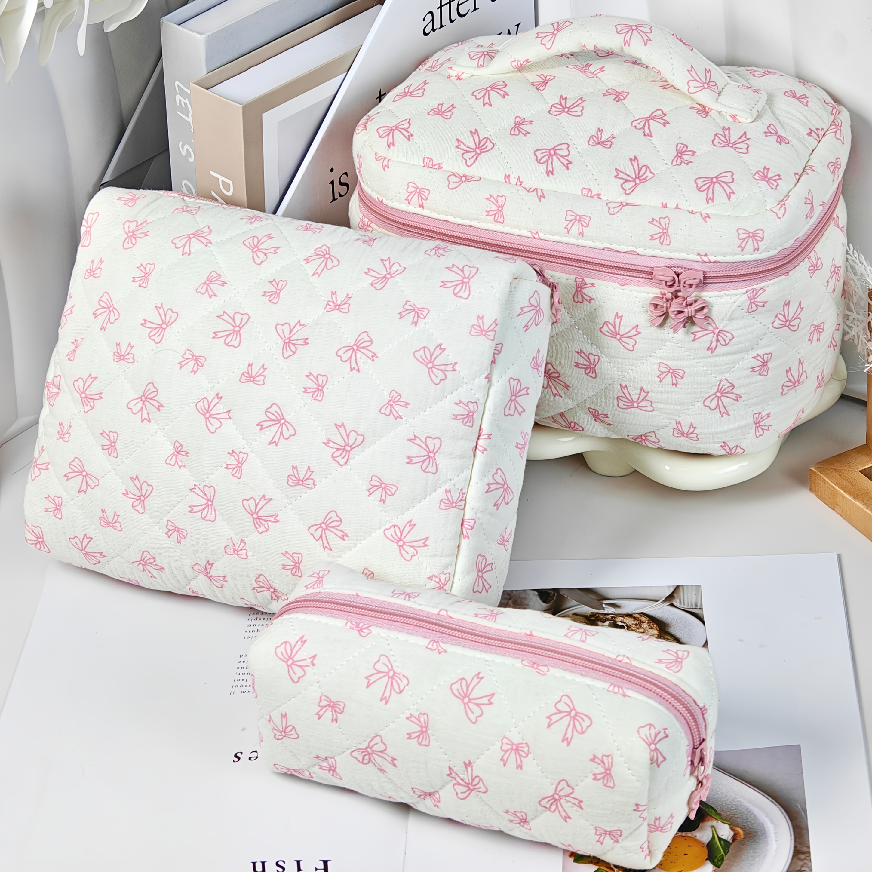 conjunto bolsas maquillaje estampado bolso bolso Temu Ecuador