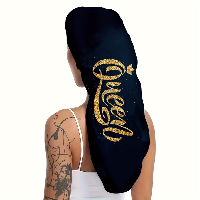 TEMU Queen Design Long Hair Sleeping , Care Bonnet, Shower