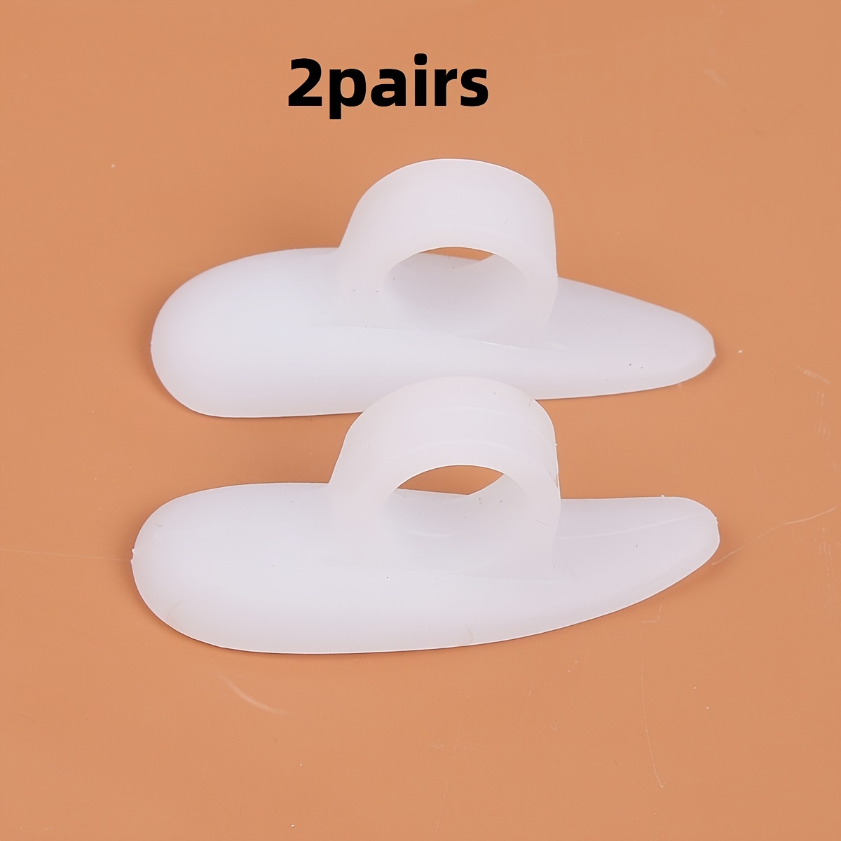 Toe Spacers, Soft Silicone Comfortable White Support Pads, For Night/home Use , Long- Use And Regular Replacement