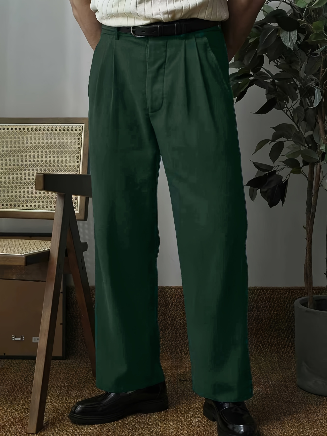mens green pants sold on Temu New Zealand