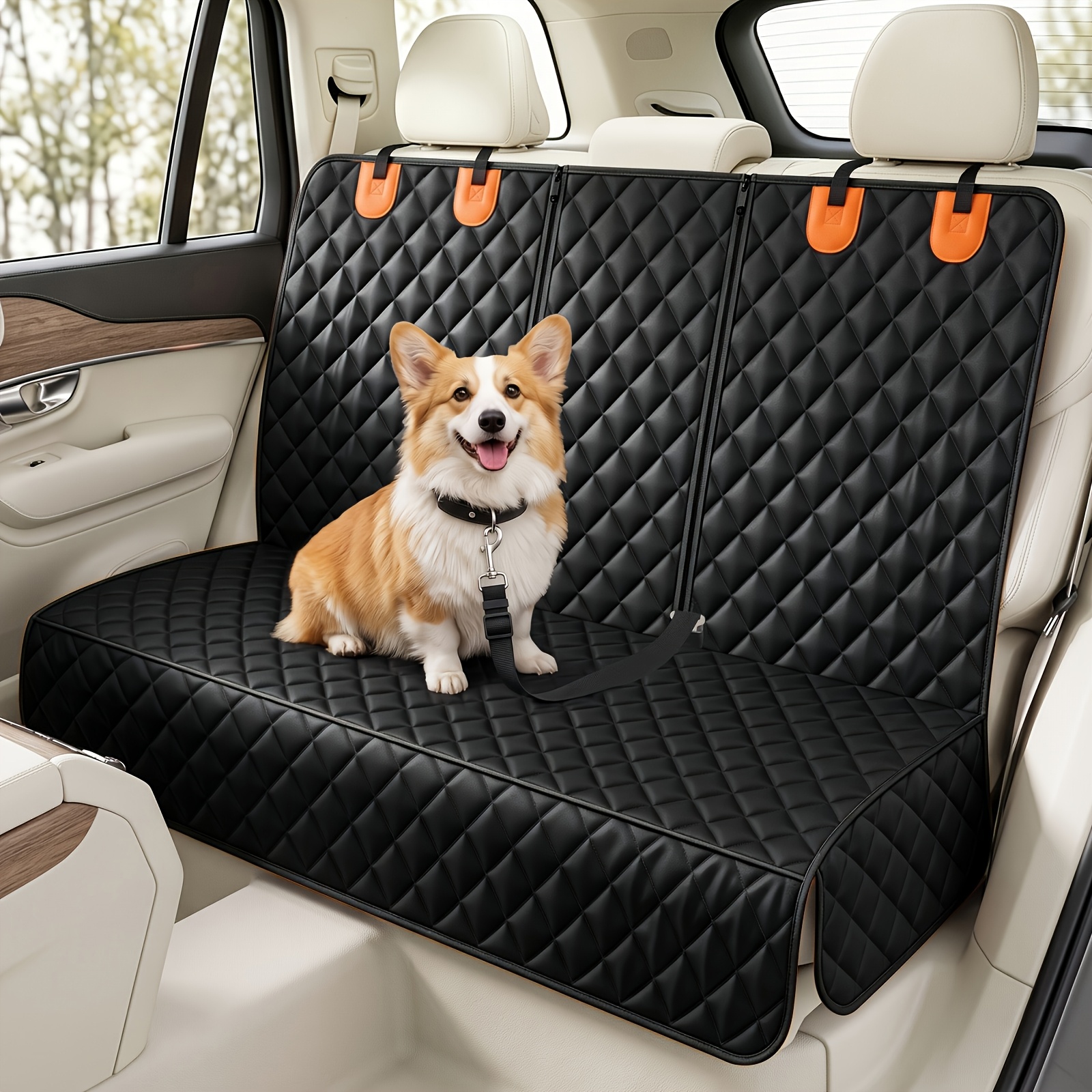TEMU Pet Car Back Seat Dog Cushion, Scratch-resistant Pet Car Travel Mat, Portable Universal Car Back Seat Pet Seat Cover, Pet Travel Car Mat,