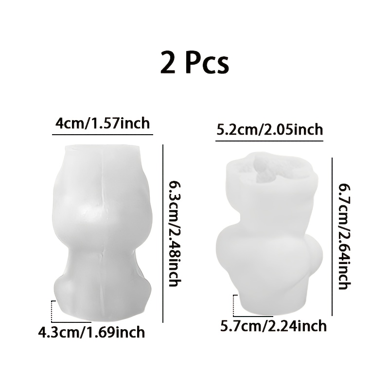 TEMU Lot de 2 moules en silicone pour chiot de polonais et en peluche en costume, adaptés pour l'artisanat en résine, cire, plâtre - Moules de chien