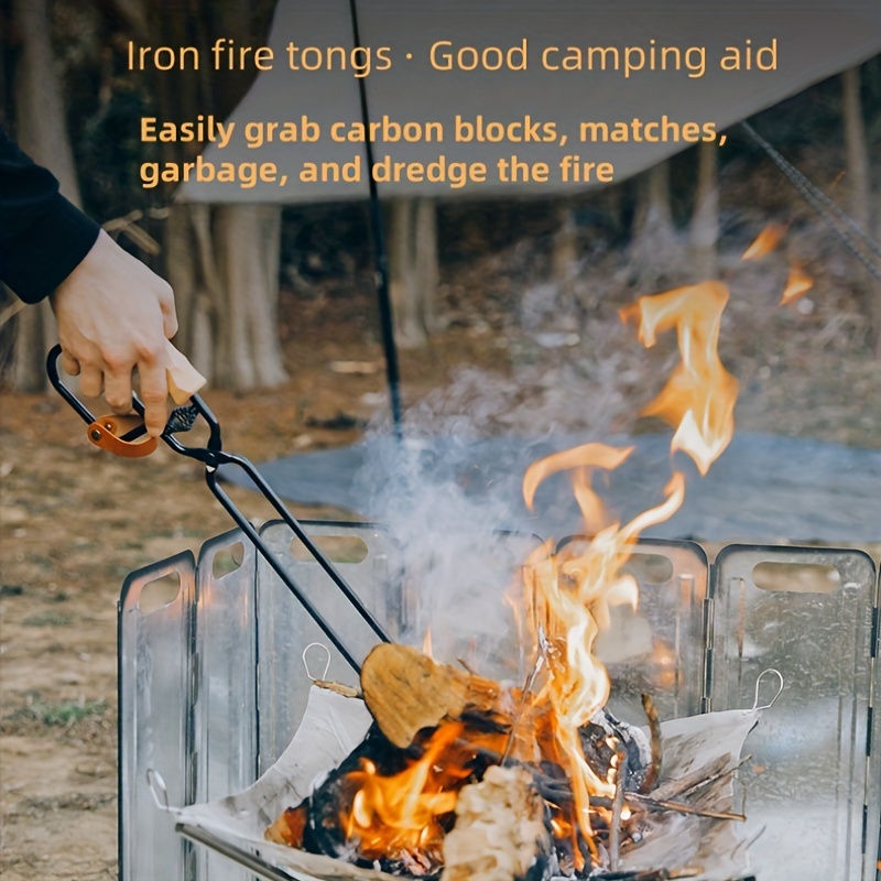 

-duty Bbq Tongs - Iron & Tongs For Cooking, Non-scalding, Extended Length, For Camping & Picnics