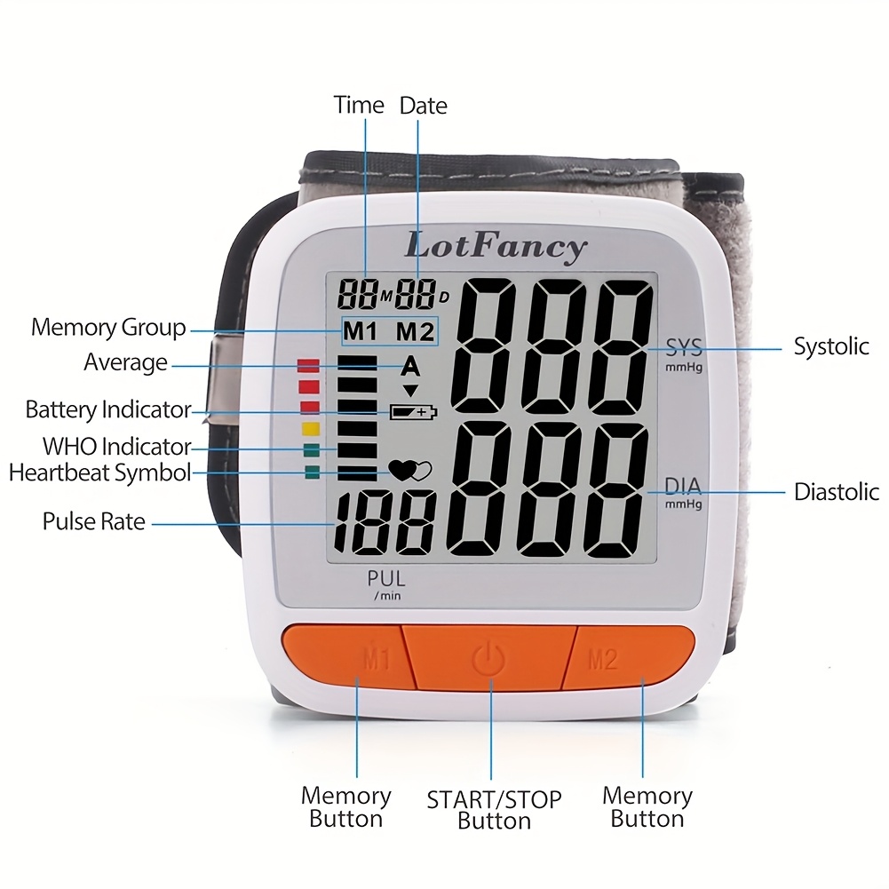   digital wrist   with   detection adjustable cuff 5 3 8 5 machine   battery powered portable design for   travel health accessory   device   durable construction without battery Product details 1