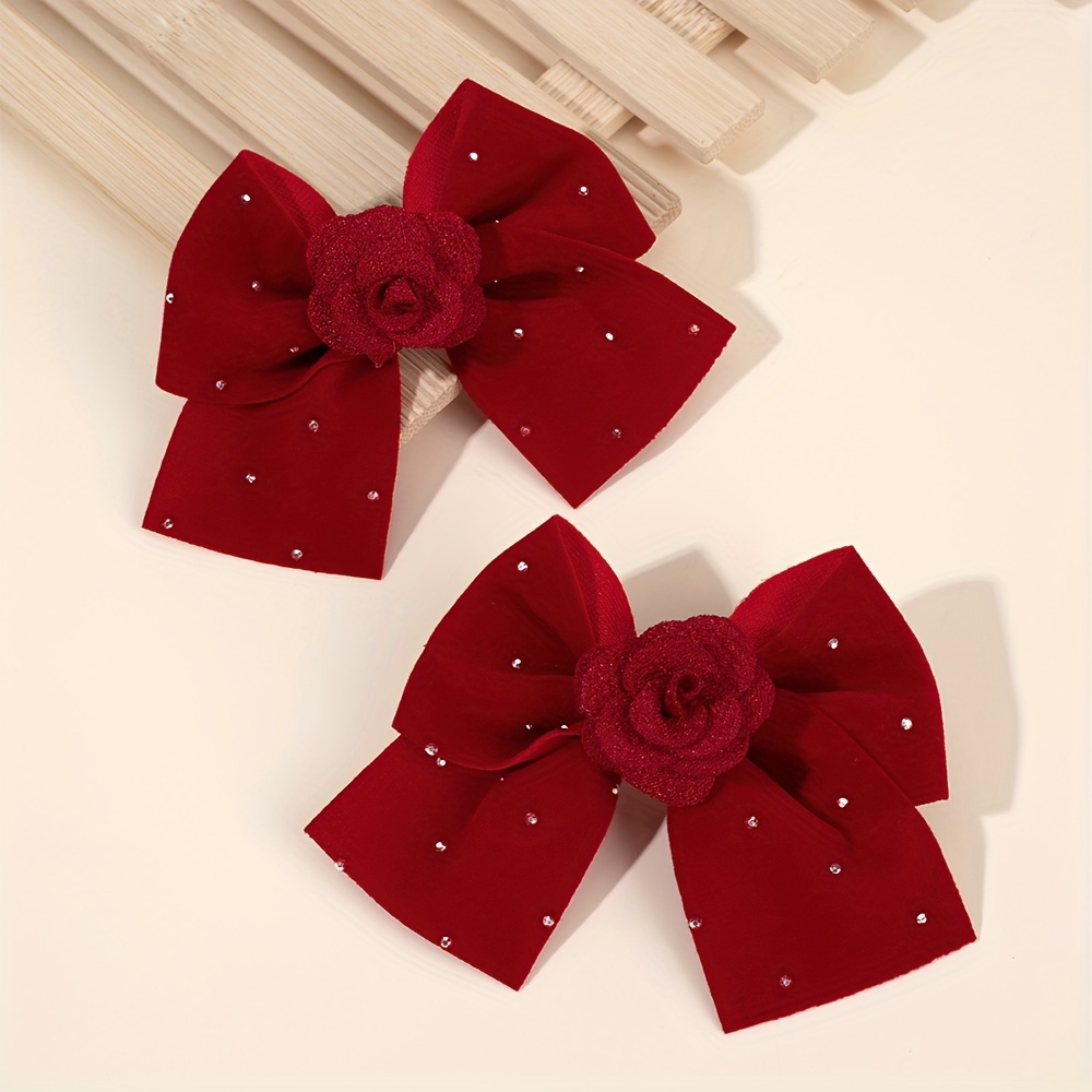 

Red Bow Accents - 2pcs, ' & Christmas Parties