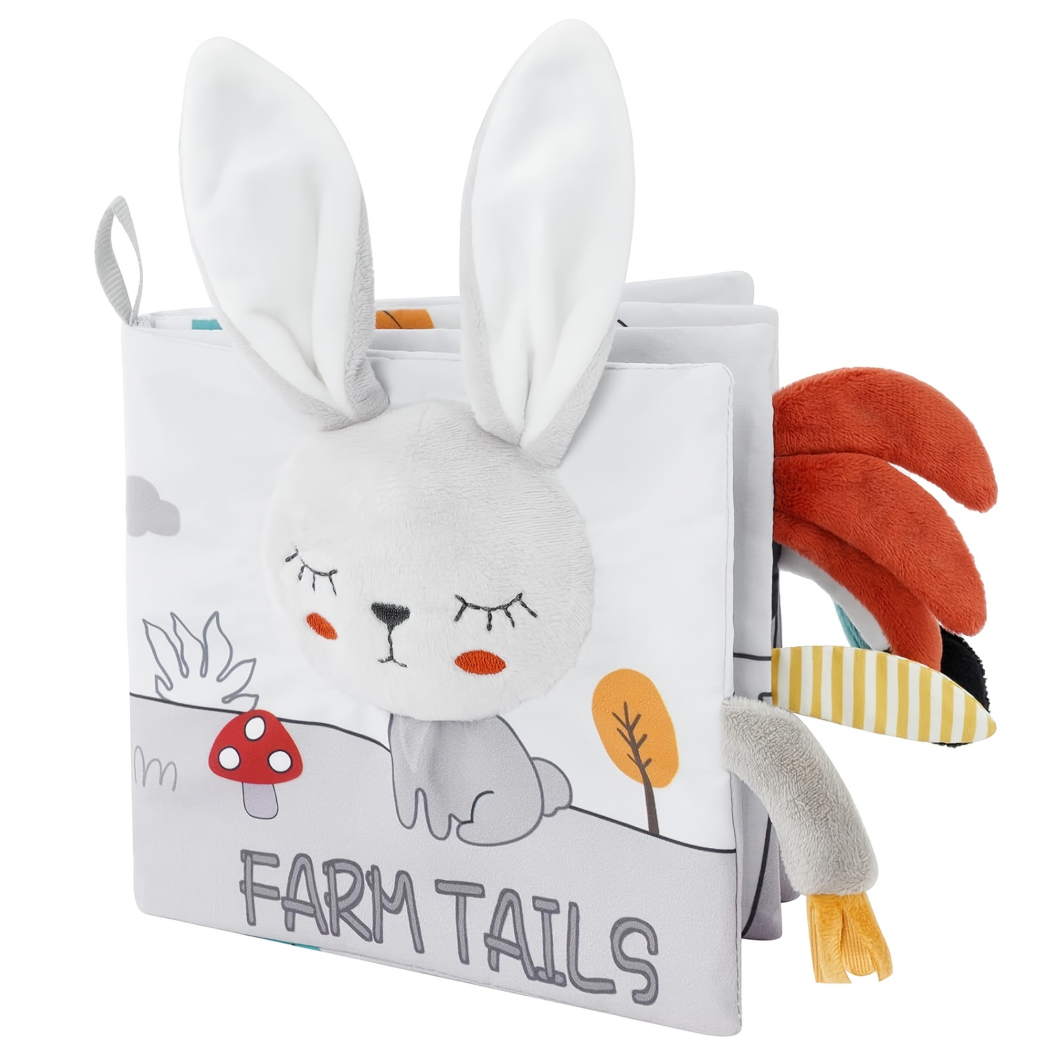 Cloth Books, Contrast Cloth Book, Baby Books Toys For Baby 0-12 Months, Soft Baby Books Touch And Feel Crinkle For Infants Toddler Gifts Toy (rabbit)