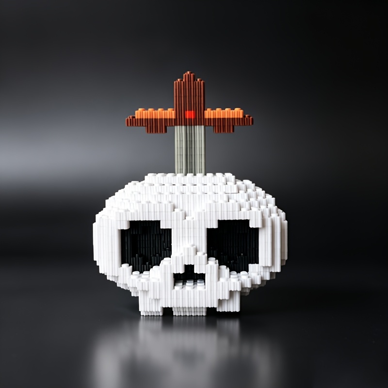 Skull Building Block Set - Educational 3D Puzzle