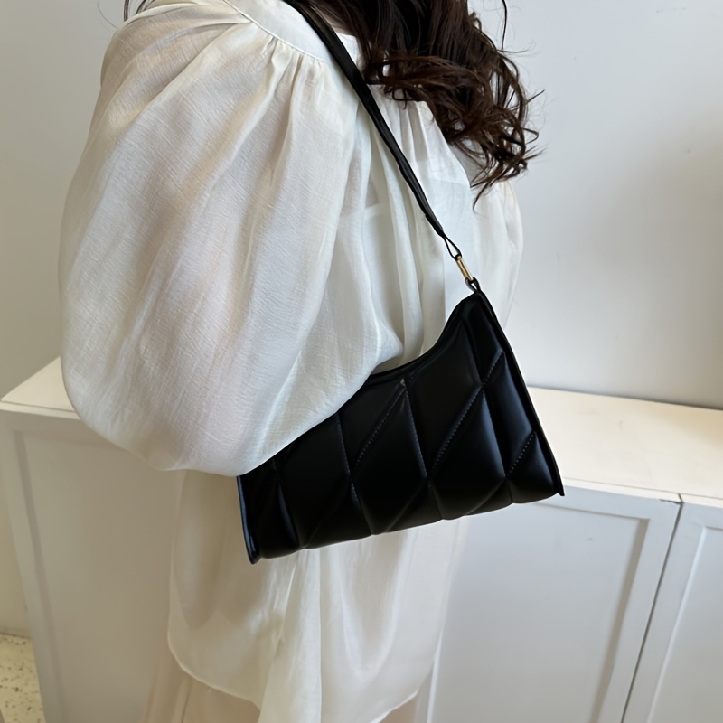 Bolso de Hombro Casual para Mujer, Bolso de Axila Elegante y Sencillo, Cartera Moderna para Uso Diario y Desplazamientos, Disponible en 3 Colores: , Blanco, Caqui