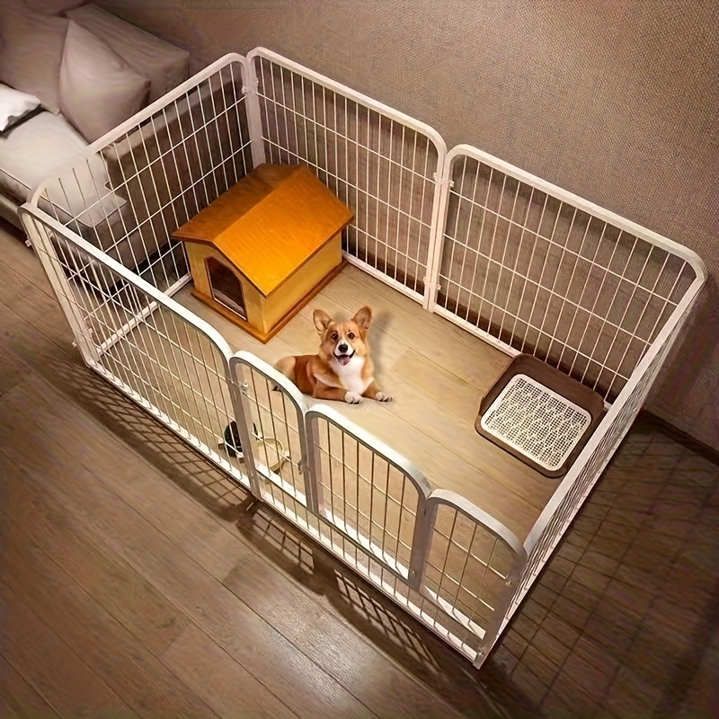 6 stk. kravlegård til hunde, kraftig kravlegård, klatrestativ, bidsikker, justerbar indendørs og udendørs kravlegård til små og mellemstore hunde. Produktdetaljer 0