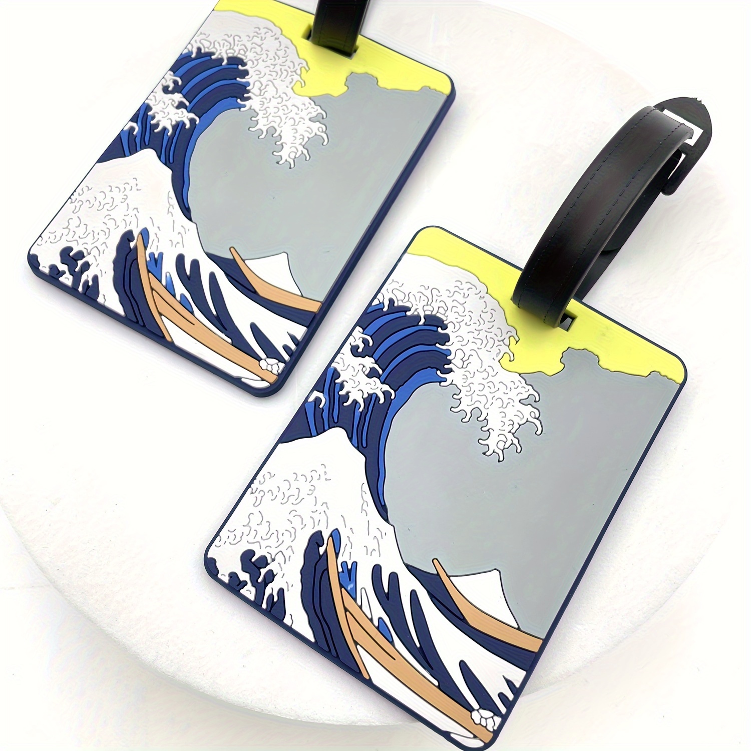 

Ocean Waves Pattern Luggage Tag, Identifier And Name Tag For Travel And Bags